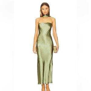 SNDYS.  Strapless Green Dress